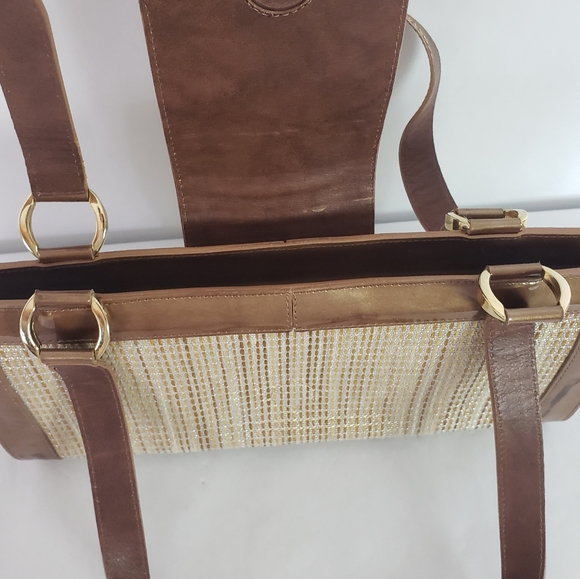 Stuart Weitzman patent leather tweed shoulder bag - Picture 9 of 12